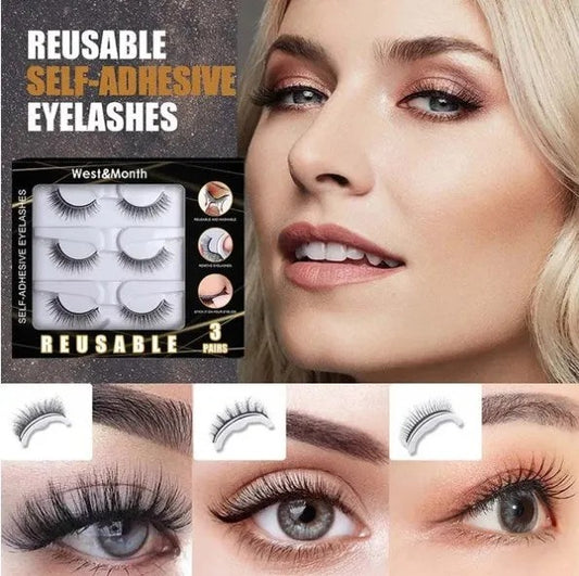 Waterproof & Reusable Self-Adhesive Eyelashes